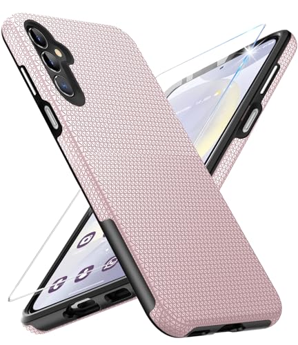 Vaki Handyhülle für Samsung Galaxy S24 Hülle mit Schutzfolie, Stoßfest Bumper Kratzfestigkeit rutschfest Schutzhülle Galaxy S24 5G Schwer Silikon Armor für Samsung S24 5G Case Cover Tasche (Rosa) Vaki Handyhülle für Samsung Galaxy S24 Hülle mit Schutzfolie, Stoßfest Bumper Kratzfestigkeit rutschfest Schutzhülle Galaxy S24 5G Schwer Silikon Armor für Samsung S24 5G Case Cover Tasche (Rosa) von Vaki
