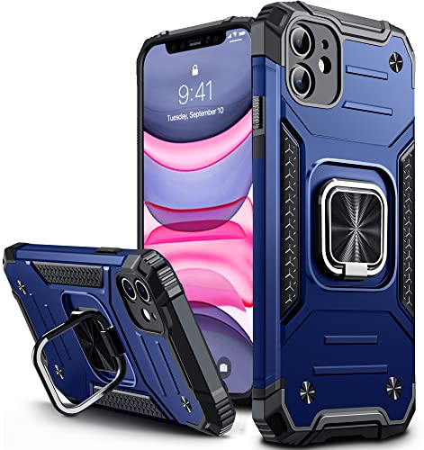 Vakoo Armor Handyhülle für iPhone 11 Hülle, [Militär Stoßfest] [360 Grad Ständer] Kratzfest Schutzhülle, Blau von Vakoo