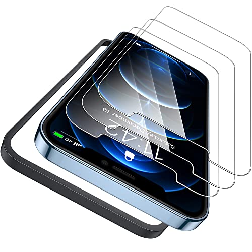 Vakoo Schutzfolie für iPhone 12 Pro Max, Panzer Schutz Glas Folie Displayschutz mit Positionierhilfe, 3 Stück von Vakoo