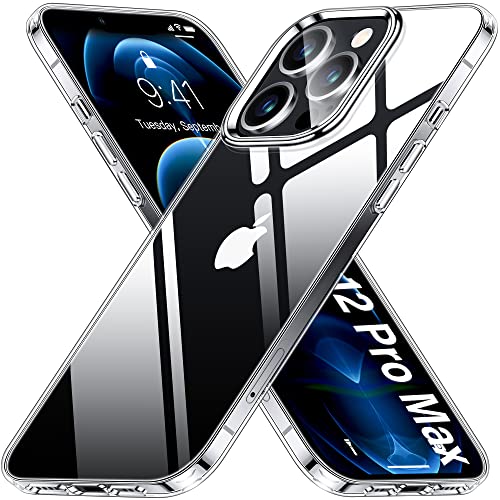 Vakoo für iPhone 12 Pro Max Hülle, Vergilbungsfrei Transparente Handyhülle Schutzhülle - Durchsichtig von Vakoo