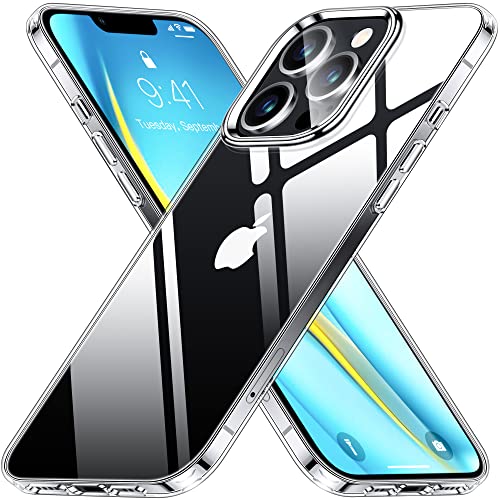 Vakoo für iPhone 13 Pro Hülle, Anti-Gelb Transparent Silikon Handyhülle Schutzhülle - Durchsichtig von Vakoo