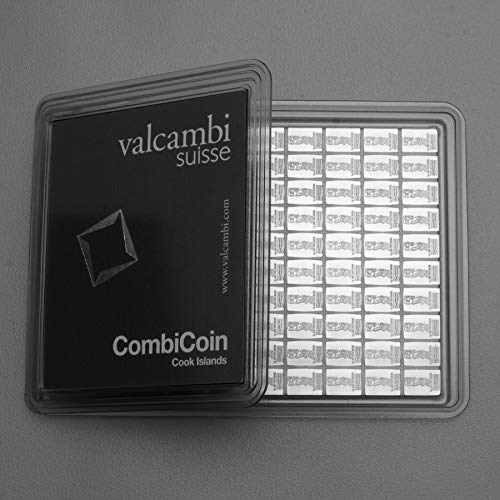 Combicoin Silbertafel Münztafel mit 100 x 1 Gramm 999 Silberbarren von Valcambi