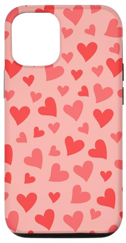 Hülle für iPhone 12/12 Pro Valentinstag rot und rosa Liebe glänzende Herzen Muster Hülle für iPhone 12/12 Pro Valentinstag rot und rosa Liebe glänzende Herzen Muster von Merch von Amazon