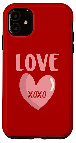 Hülle für iPhone 11 Love XOXO Herz Valentinstag Handyhüllen Valentinstag von Merch von Amazon