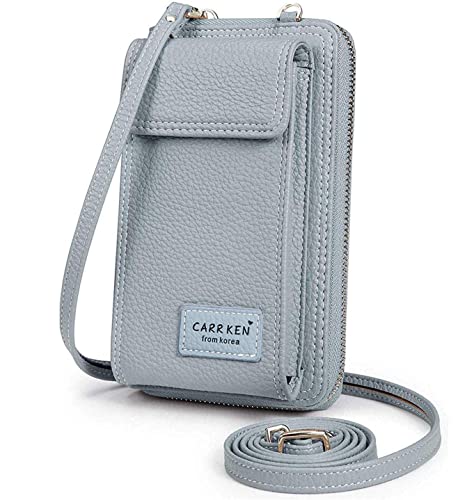 Damen Crossbody Handytasche Kleine Schultertasche Leder Reise RFID Kartenfächer Wallet Case Handtasche Handytasche Baggap Clutch für iPhone 11 SE 2020 11 Pro Xr X Xs Max 8/7/6 Plus Samsung von Valentoria