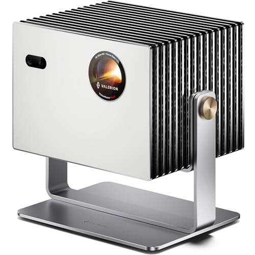 Valerion StreamMaster Plus2 4K Beamer, 4 ms Low Latency für Gaming, Dolby Vision, IMAX Enhanced, HDR10+, kompatibel mit Google Assistant & HomeKit, integrierter Flexibler Standfuß von Valerion