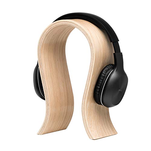 Kopfhörer Ständer aus Holz, Minimalistisches Stilvolles Detail für Ihren Schreibtisch, Ideale Headset Halterung - Geschenk für Ehemann, Freund von Valiai