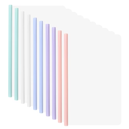 10 Stück A4 Sliding Bar Binder, Bericht Abdeckungen Ordner A4 Transparente Dokumentenordner, Schiebestab Datei Ordner für Zuhause Schule Büro Dokumente Klassifizierung, 22cm x 31cm (Transparent) von Valicaer