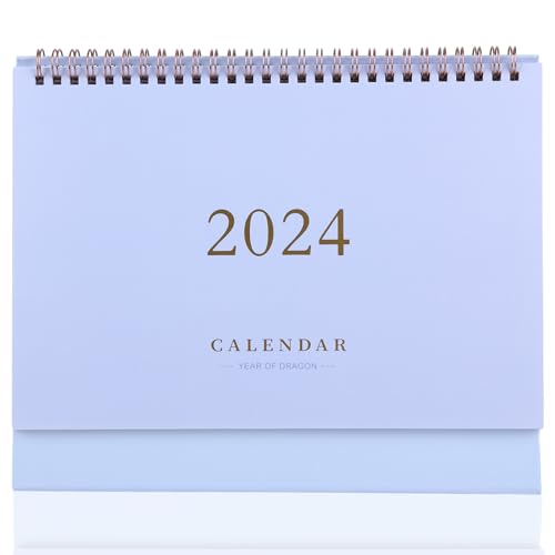 Tischkalender 2023-2024 Kalender 2024 zum Hinstellen Tischkalender und Monatsplaner, Stehender Flip Desktop Kalender von Sep 2023 bis Dez 2023 Tischkalender mit Doppeldrahtbindung (L) von Valicaer