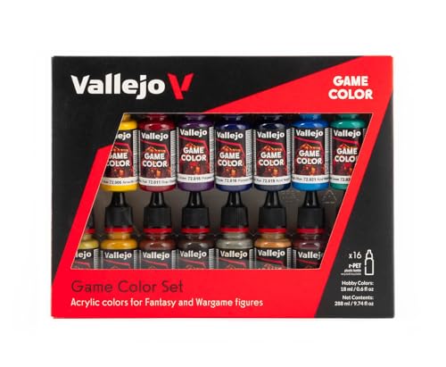 Vallejo (Game Farbe Advanced Farbe Set – farbig sortiert (16 Stück) von Vallejo