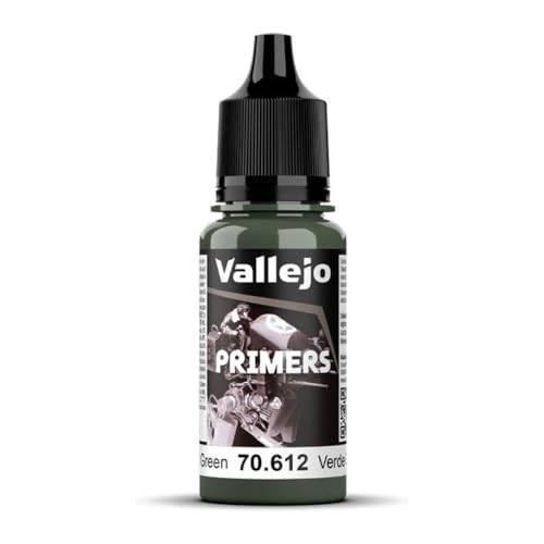 Vallejo - Oberflächengrundierung | NATO grüne Acrylgrundierung 18 ml | Matte Oberfläche und schnell trocknend | perfekt für Airbrush und große Haftung auf Figuren und maßstabsgetreuen Modellen Vallejo - Oberflächengrundierung | NATO grüne Acrylgrundierung 18 ml | Matte Oberfläche und schnell trocknend | perfekt für Airbrush und große Haftung auf Figuren und maßstabsgetreuen Modellen von Vallejo