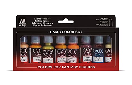 Vallejo (Spiel Farbe Hauttöne geeignet Farbe Set – farbig sortiert (8 Stück) von Vallejo