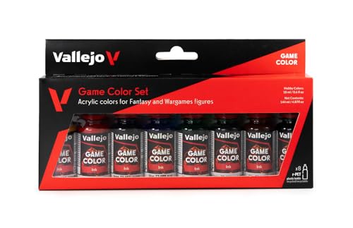 Vallejo (Spiel Farbe Spiele Tinte Farbe Set – farbig sortiert (8 Stück) von Vallejo