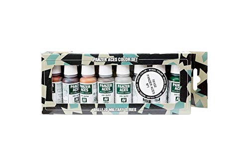 Vallejo 070122 Farbset, Set 1 - Panzer - Rost, Ketten und Gummi, 8x17 ml Vallejo 070122 Farbset, Set 1 - Panzer - Rost, Ketten und Gummi, 8x17 ml von Vallejo