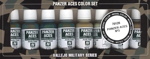 Vallejo 070126 Farbset, Set 3 - Panzer - Uniformen I, 8x17 ml Vallejo 070126 Farbset, Set 3 - Panzer - Uniformen I, 8x17 ml von Vallejo