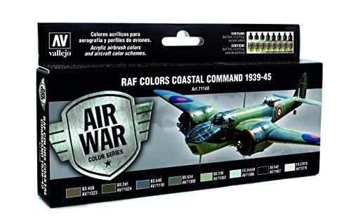 Vallejo 071148 Farbenset RAF Coastal Command1939-1945, 8 x 17 ml, Mittel von Vallejo