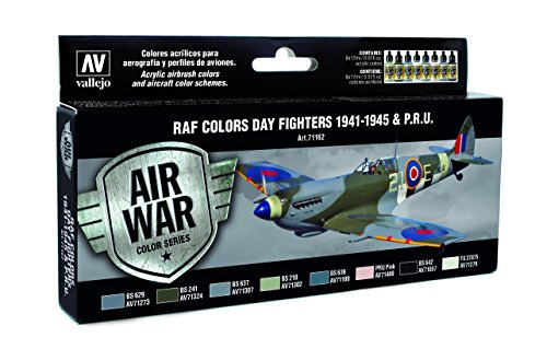 Vallejo 071162 Farbset, RAF Tagjäger, WWII, 8x17 ml von Vallejo