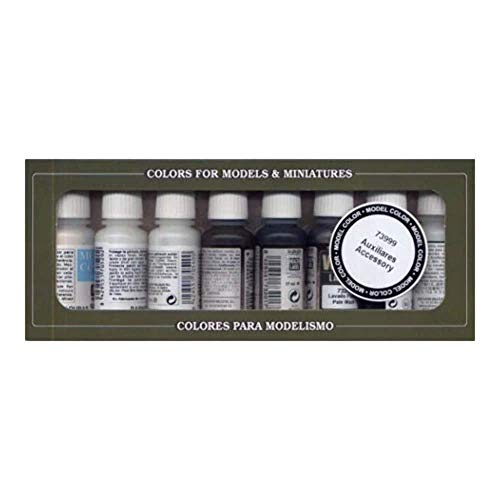 Vallejo 073999 Farbset Hilfsmittel-Set, 8x17ml, schwarz Vallejo 073999 Farbset Hilfsmittel-Set, 8x17ml, schwarz von Vallejo