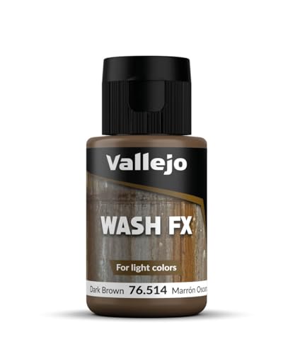 Vallejo 35 ml, Wash-Farbe für Modellbau dunkelbraun von Vallejo