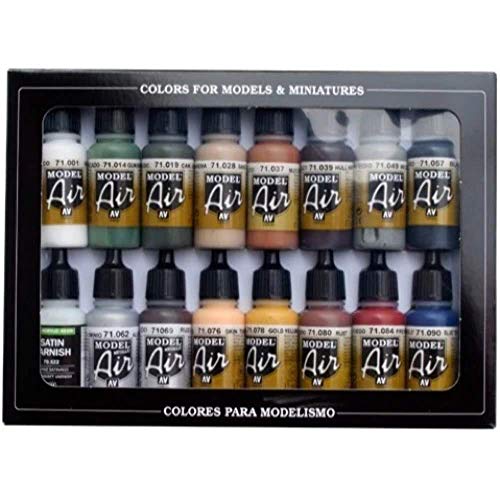 Vallejo AV Modell Air Set Railway Farben, 17 ml (16er Pack) von Vallejo