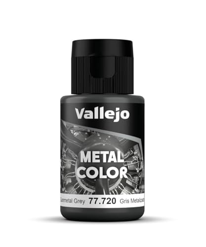 acrylicos Vallejo (32 ml Metall Farbe – Gunmetal Grau von Vallejo