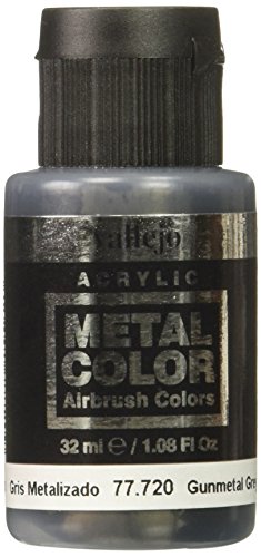 acrylicos Vallejo (32 ml Metall Farbe – Gunmetal Grau von Vallejo