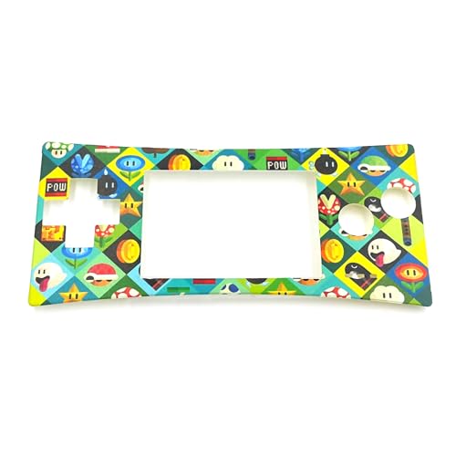 Ersatzabdeckung für GBM Extra Frontplatte, grünes Cartoon-Muster, für Gameboy Micro Handkonsole, Mario LinkGame Upper A Face Shell Screen Protective Coverplate Zubehör Ersatzabdeckung für GBM Extra Frontplatte, grünes Cartoon-Muster, für Gameboy Micro Handkonsole, Mario LinkGame Upper A Face Shell Screen Protective Coverplate Zubehör von Valley Of The Sun