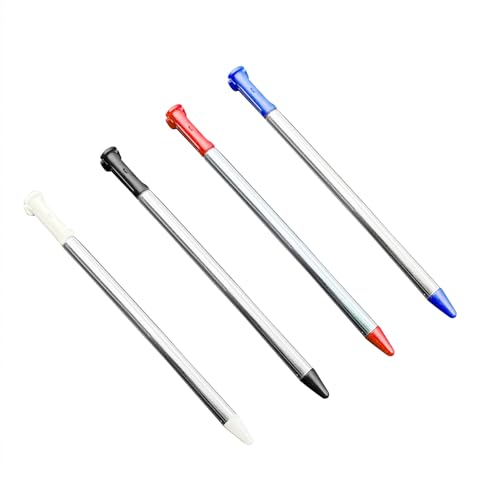N3DS Stylus Touch Pen Metall 4 Farben Set Ersatz für Nintendo New 3DS New3DS Handheld Konsole, Extra Weiß/Schwarz/Rot/Blau Pencil Touchpen Vier Stück Ersatzteile Zubehör N3DS Stylus Touch Pen Metall 4 Farben Set Ersatz für Nintendo New 3DS New3DS Handheld Konsole, Extra Weiß/Schwarz/Rot/Blau Pencil Touchpen Vier Stück Ersatzteile Zubehör von Valley Of The Sun