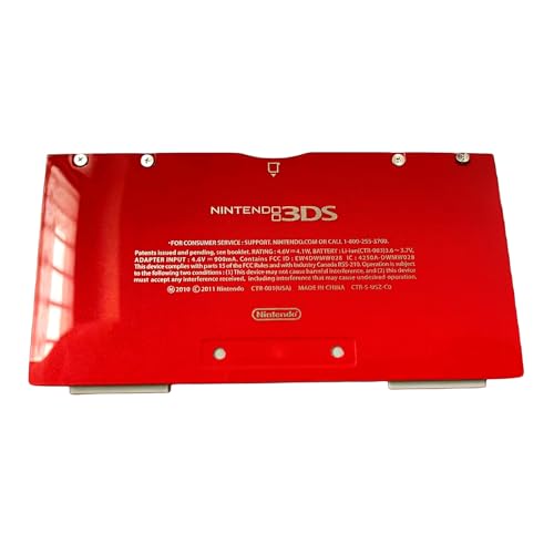 Original für rote 3DS-Gehäuse, Ersatz-Batterie-Rückseite, kompatibel mit Nintendo 3DS Handkonsolen, DIY US Edition untere hintere Frontplatte von Valley Of The Sun