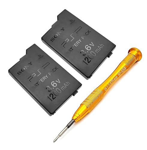 Wiederaufladbarer Li-Ionen-Akku für PSP3000 PSP2000, 2 lange Lebensdauer, Ersatz für Sony PSP Slim 3000 2000 Serie-Konsolen, PSP-S110, 4 Stunden Lithium-Batterien, Niedriganzeige + Schraubendreher, Wiederaufladbarer Li-Ionen-Akku für PSP3000 PSP2000, 2 lange Lebensdauer, Ersatz für Sony PSP Slim 3000 2000 Serie-Konsolen, PSP-S110, 4 Stunden Lithium-Batterien, Niedriganzeige + Schraubendreher, von Valley Of The Sun