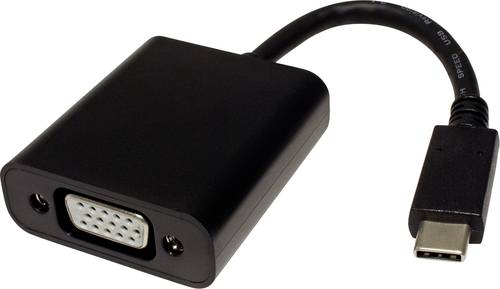 Value 12.99.3200 Adapterkabel [1x USB-C® Stecker - 1x VGA-Buchse] Schwarz 0.10m von Value