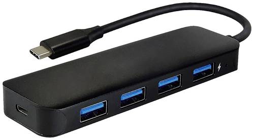 Value 14.99.5039 4 Port USB-Kombi-Hub Schwarz von Value