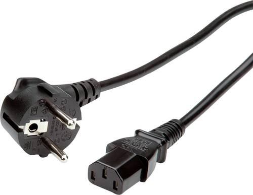 Value 19.99.1017 Strom Verbindungskabel Schwarz 0.60m von Value