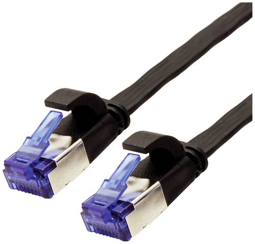 Value 21.99.0830 RJ45 Netzwerkkabel, Patchkabel CAT 6a F/UTP 0.50m Schwarz 1St. von Value