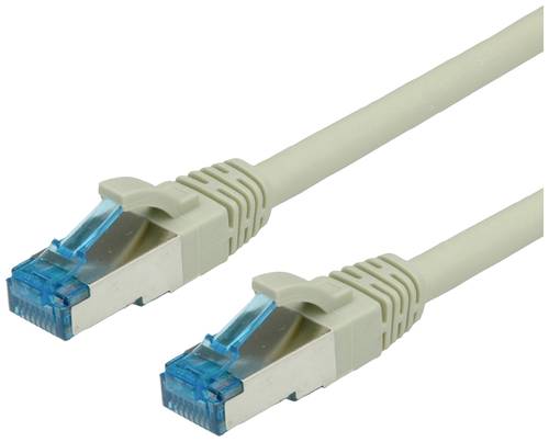 Value 21.99.0860 RJ45 Netzwerkkabel, Patchkabel CAT 6a S/FTP 0.50m Grau von Value