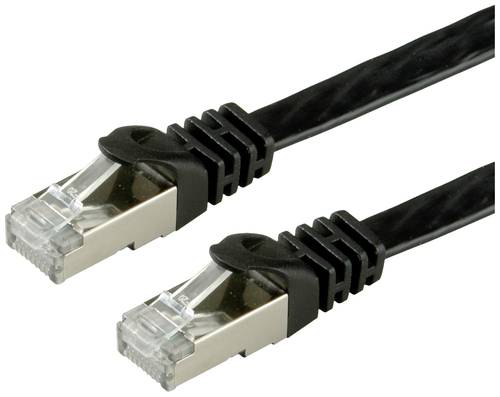 Value 21.99.0970 RJ45 Netzwerkkabel, Patchkabel CAT 6 F/UTP 0.50m Schwarz 1St. von Value