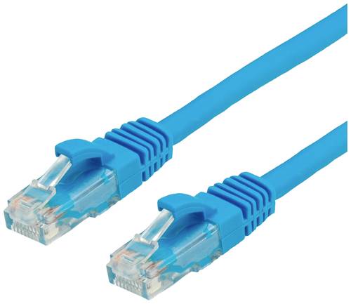 Value 21.99.1024 RJ45 Netzwerkkabel, Patchkabel CAT 6 U/UTP 0.50m Blau von Value