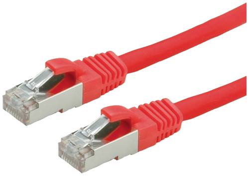 Value 21.99.1221 RJ45 Netzwerkkabel, Patchkabel CAT 6 S/FTP 0.50m Rot von Value