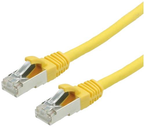 Value 21.99.1222 RJ45 Netzwerkkabel, Patchkabel CAT 6 S/FTP 0.50m Gelb von Value