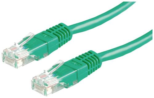 Value 21.99.1523 RJ45 Netzwerkkabel, Patchkabel CAT 6 U/UTP 0.50m Grün von Value