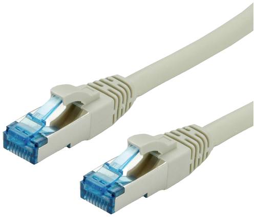 Value 21.99.1990 RJ45 Netzwerkkabel, Patchkabel CAT 6a S/FTP 1.50m Grau 1St. von Value