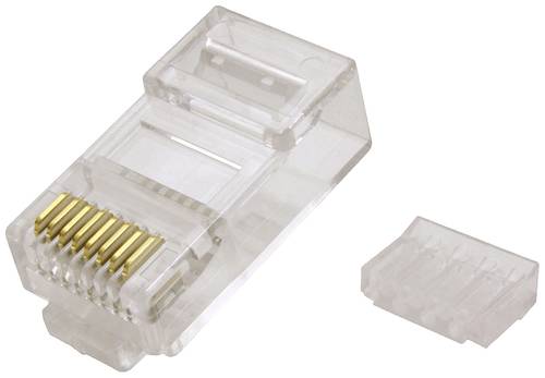 Value 21.99.3064 Modular Plug ungeschirmt, Kat.6/6A, 100 Stck 21.99.3064 Stecker, gerade Transparent von Value