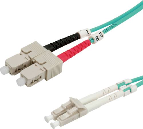 Value 21.99.8710 Glasfaser LWL Anschlusskabel [1x LC-Stecker - 1x SC-Stecker] 50/125 µ Multimode OM von Value