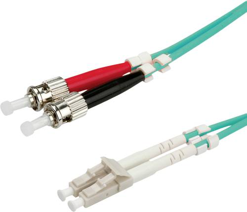 Value 21.99.8725 Glasfaser LWL Anschlusskabel [1x LC-Stecker - 1x ST-Stecker] 50/125 µ Multimode OM von Value