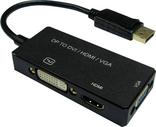 Value DisplayPort / DVI / HDMI / VGA Adapterkabel DisplayPort Stecker, DVI-D 24+1pol. Buchse, HDMI-A von Value