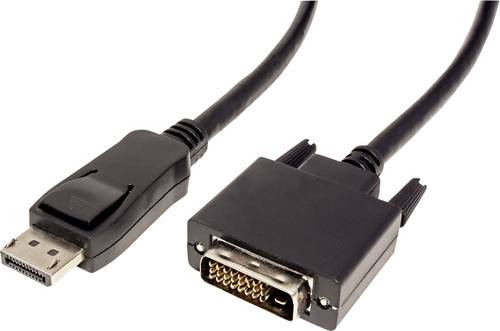 Value DisplayPort / DVI Adapterkabel DisplayPort Stecker, DVI-D 24+1pol. Stecker 2.00m Schwarz 11.99 von Value
