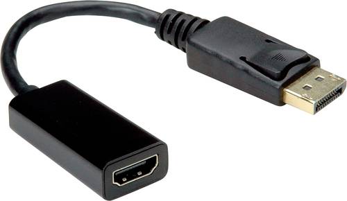 Value DisplayPort / HDMI Adapterkabel DisplayPort Stecker, HDMI-A Buchse 0.15m Schwarz 12.99.3138 Di von Value