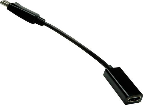 Value DisplayPort / HDMI Adapterkabel DisplayPort Stecker, HDMI-A Buchse 0.15m Schwarz 12.99.3144 Di von Value