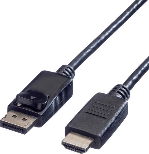 Value DisplayPort / HDMI Adapterkabel DisplayPort Stecker, HDMI-A Stecker 1.00m Schwarz 11.99.5780 G von Value