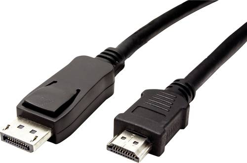 Value DisplayPort / HDMI Adapterkabel DisplayPort Stecker, HDMI-A Stecker 1.50m Schwarz 11.99.5779 G von Value